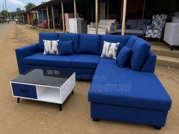 Sofa ya L-Shape ya Viti 6 - Royal Blue - 1