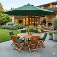 Brand New 6-Seater Foldable Garden Dining Set with Umbrella - 2