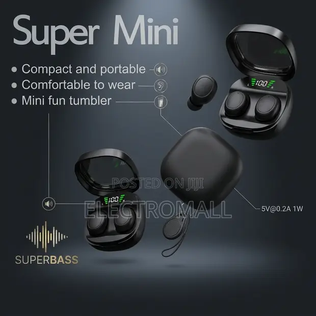 Super Mini Tumbler TWS Wireless Earbuds - 1