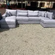 Seti ya Sofa ya U-Shape ya Kijivu ya Viti 8 Mpya Kabisa - 1