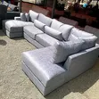 Seti ya Sofa ya U-Shape ya Kijivu ya Viti 8 Mpya Kabisa - 2