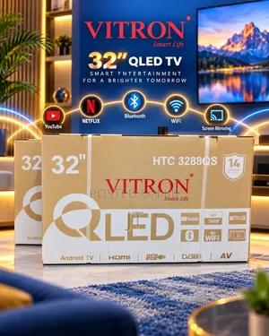 Vitron 32" QLED Smart Android Frameless TV with Bluetooth