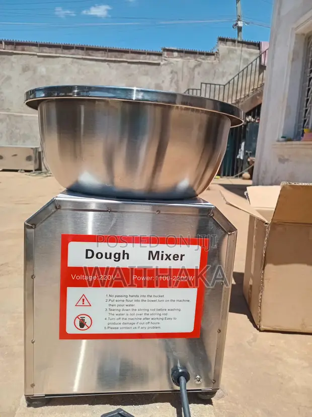 Brand New 8L Commercial Stainless Steel Dough Mixer (Heavy Duty 2200W) - 1