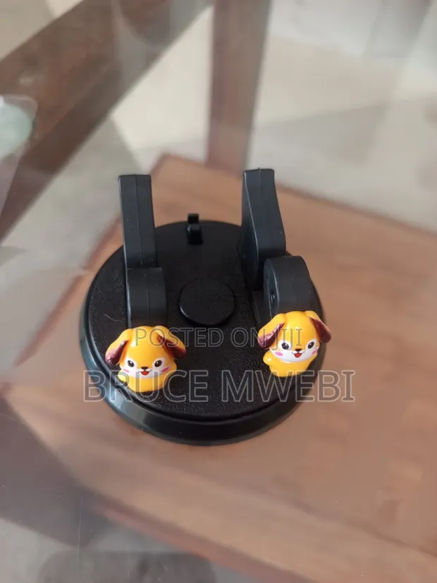 Cute Cartoon Bunny 2-in-1 Car Phone Holder & Parking Plate - 1