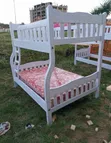 Premium White Wooden Bunk Bed Frame - 2