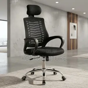 Modern High Backrest Fabric Office Chair with Headrest