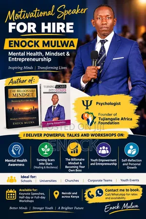 Motivational Speaker & Workshop Facilitator: Mental Health, Mindset, Entrepreneurship