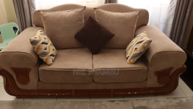 Seven Seater Sofa Set - Brown Fabric - 1