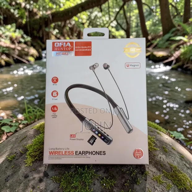 Ofia Huntop HT-093 Wireless Neckband Headphones - 1