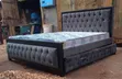 Luxury 5x6 Charcoal Grey Storage Bed Frame - 1