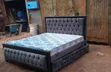 Luxury 5x6 Charcoal Grey Storage Bed Frame - 2