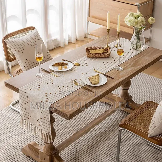 Table TV Cabinet Runners with Tassels - 1