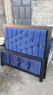 4x6 Black Frame with Blue Velvet Material - 1
