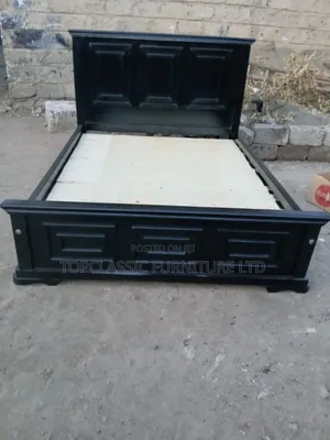 Brand New 5x6 Black Panel Bed