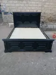 Brand New 5x6 Black Panel Bed - 2