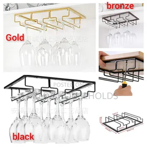 Wine Glass Holder - Gold & Black Available