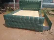 Luxury Emerald Green Storage Bed Frame (5x6) with Gold Strips - 2