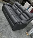 Brand New 3-Seater Semi-Recliner Sofa - Gray & Brown - 1