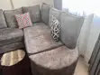 7-Seater L-Shape Grey Suede Sofa - 2