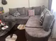 7-Seater L-Shape Grey Suede Sofa - 3
