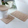 3pcs Bathroom Mats Set - Non-Slip Underside - 1