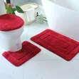 3pcs Bathroom Mats Set - Non-Slip Underside - 5