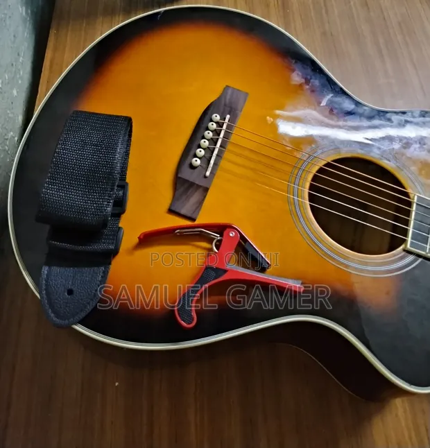 High Quality Ibanez Semi-Acoustic Guitar with Capo and Strap - 1