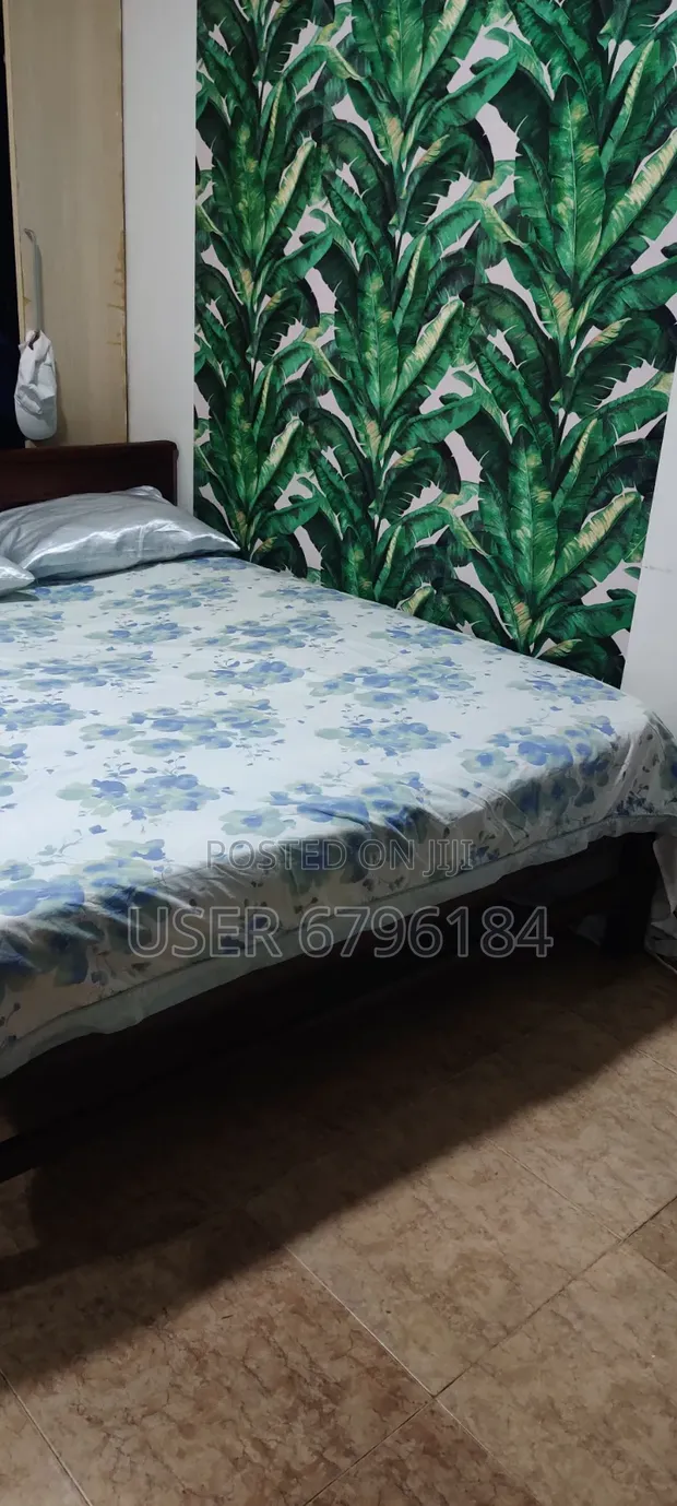 Used Hardwood Bed Frame + Mattress - 1
