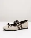 French-Retro Style Square-Toe Mary Jane Flats - Size 37-42 - 1