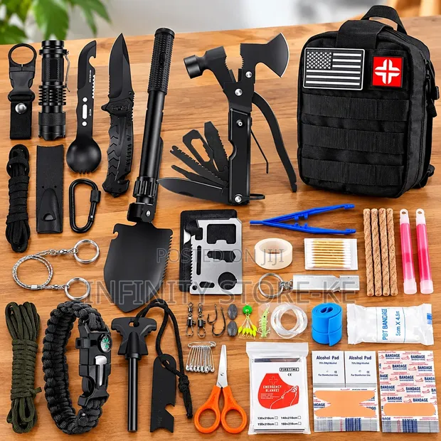 Complete Camping Survival Kit Outdoor Hiking Emergency Gear Set - 1