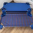 Stackable Kindergarten Bed - Blue Plaid - 1