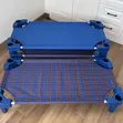 Stackable Kindergarten Bed - Blue Plaid - 2