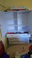 White Wardrobe with Drawers and Hanging Rail - 3