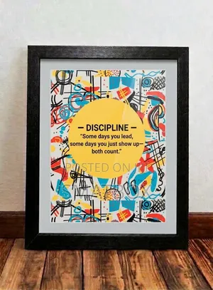 Abstract Wall Art with Wooden Frame