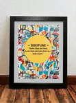 Abstract Wall Art with Wooden Frame - 1