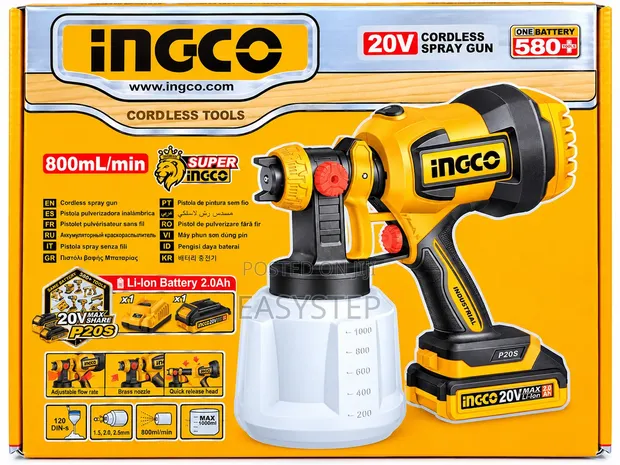 INGCO 20V Cordless Spray Gun - 1