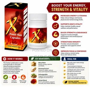 Power Man Capsules - Energy & Vitality Boost