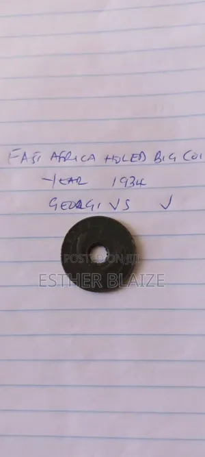 Sarafu za East Africa 1934 & 1942 5 Cents Big Hole - Nadra Sana