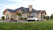 Flat Hidden Roof House Plans & Designs - 3