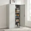Document Cabinet with Adjustable Shelves - White Steel - 4