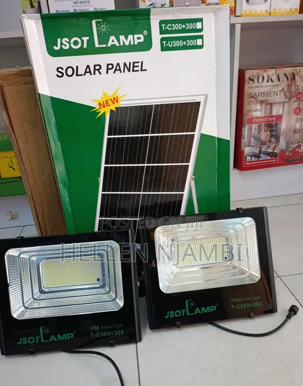 JSOT 2-in-1 300W+300W Solar Floodlight - 1