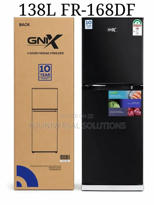 GNIX FR-168DF 138L Double Door Refrigerator - 1