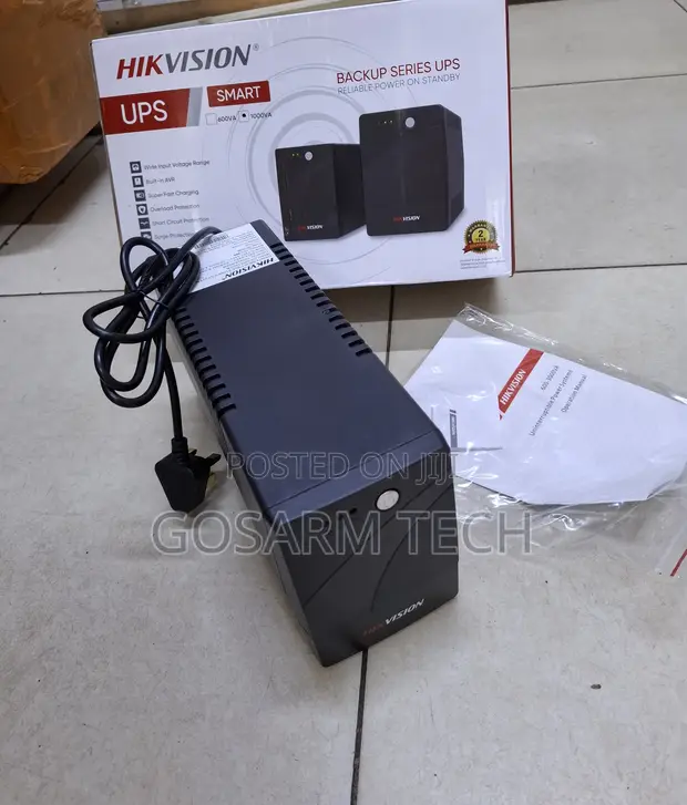 Hikvision 1000VA Smart UPS - 2-Port Backup Power - 1