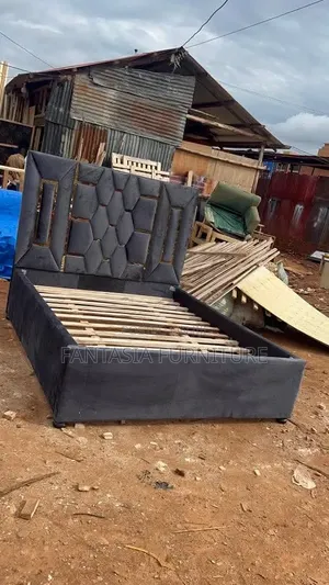 Dark Grey Velvet Bed 5x6