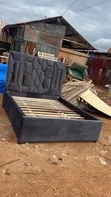 Dark Grey Velvet Bed 5x6 - 2