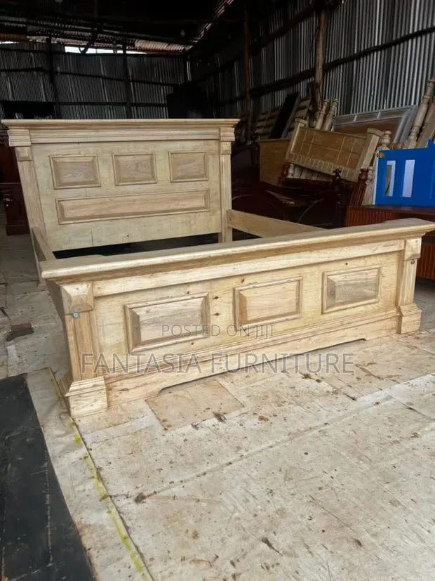 5x6 Light Wood Bed Frame - 1