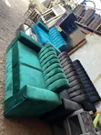 2-Seater Green Velvet Sofa - 1