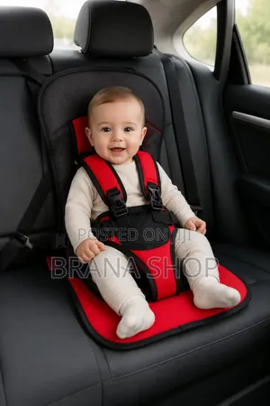 Stylish Red Baby Safety Seat - Foldable Travel Chair