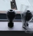 Powder-Coated Curtain Rods - Antic Gold & Black Finials - 2