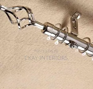 2m Adjustable Window Curtain Rods - Brand New